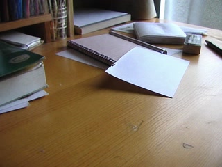 手帳からはみ出した紙(用事の合間)