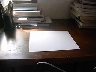 印刷前の白い用紙(機械を確かめたついで)